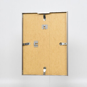 Cadre photo aluminium S2 gris brossé 40x60 cm verre musée