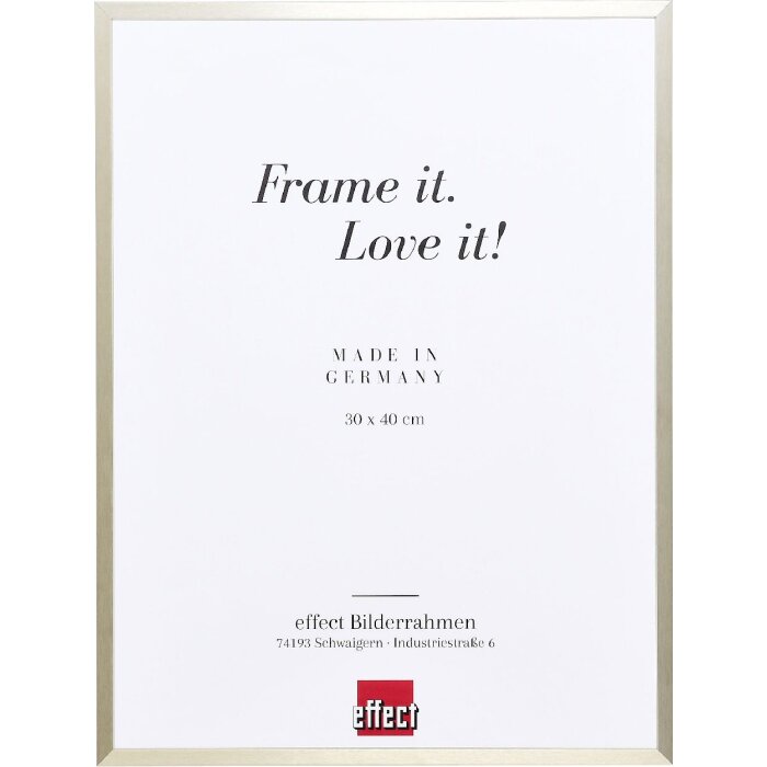 Cadre photo aluminium série 2, verre musée, champagne 42x59,4 cm