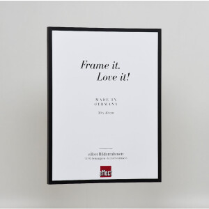 Cadre photo aluminium Effect Série 2, verre musée noir 45x60 cm