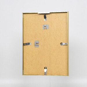 Cadre photo aluminium doré Série 2 verre musée 45x60 cm