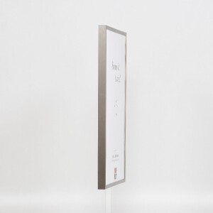 Cadre photo aluminium Effect série 2, verre musée gris brossé 45x60 cm