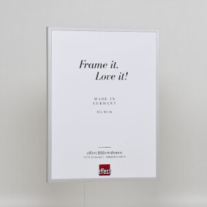 Cadre photo aluminium Effect Série 2 verre musée argent 45x80 cm