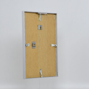 Cadre photo aluminium série 2 verre museum argent 50x60 cm