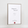 Cadre photo aluminium S2 gris brossé verre musée 50x65 cm
