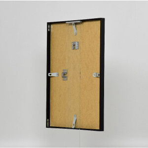 Cadre photo aluminium Effect Série 2, vitrage musée noir 50x75 cm