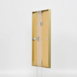 Cadre photo aluminium Effect Série 2, vitrage musée doré 60x60 cm