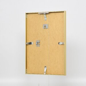 Cadre photo aluminium Effect Série 2, vitrage musée doré 60x60 cm