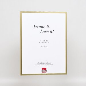 Cadre photo aluminium Effect Série 2, vitrage musée doré 60x60 cm