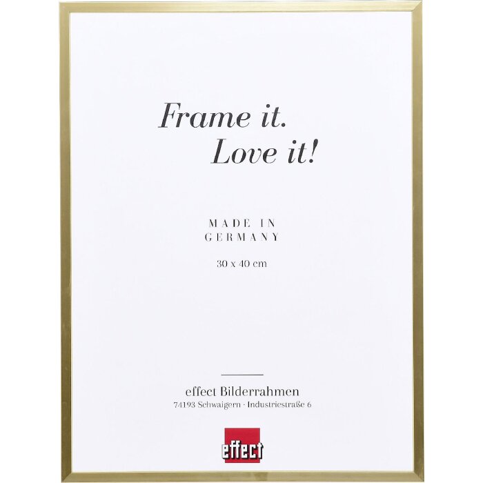 Cadre photo aluminium S2, verre musée doré 59,4x84,1 cm