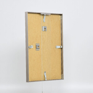 Cadre photo aluminium série 2 verre musée gris brossé 59,4x84,1 cm