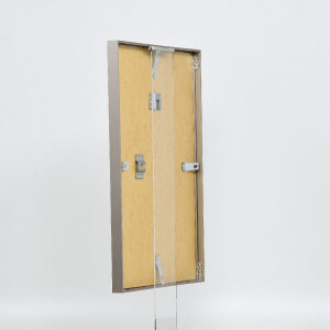 Cadre photo aluminium série 2 verre musée gris brossé 59,4x84,1 cm