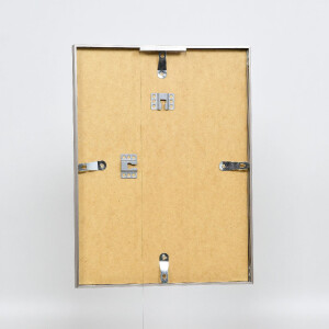 Cadre photo aluminium Effect série 2 verre musée gris brossé 62x93 cm