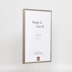 Cadre photo aluminium Effect série 2 verre musée gris brossé 62x93 cm