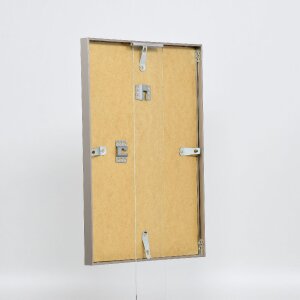 Cadre photo aluminium S2 verre musée gris brossé 70x100 cm