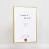 Cadre photo aluminium doré S2 verre museum 14,8x21 cm