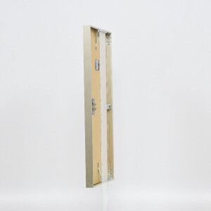 Cadre photo aluminium S2 champagne 14,8x21 cm verre musée