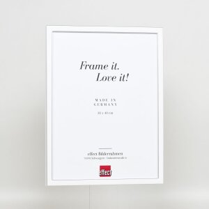 Effect Cadre photo en bois massif Profil 39 blanc 50x60 cm verre musée