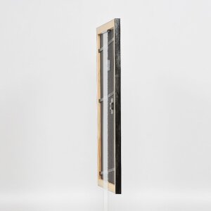 Cadre photo en bois effet profil 40 argent 20x30 cm verre musée