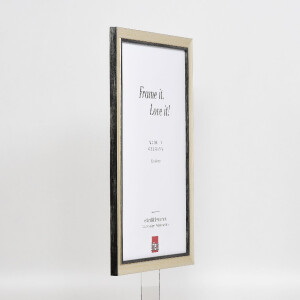 Cadre photo en bois profil 40 argent 21x28 cm verre de musée