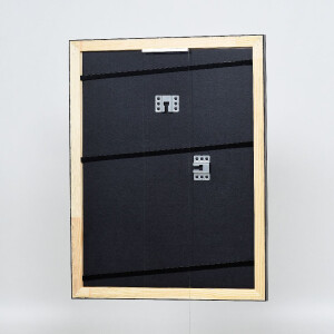 Cadre photo en bois profil 40 argent 30x45 cm verre musée