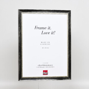 Cadre photo en bois Profil 40 Platin 61x91,5 cm Verre musée