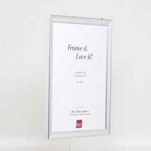 Cadre photo en bois profil 41 argent 24x30 cm verre musée