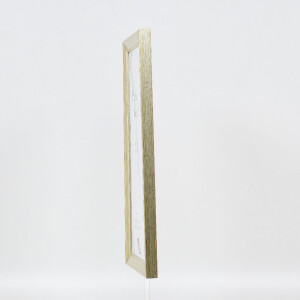 Cadre photo bois profil 41 antichrome 25x70 cm verre musée