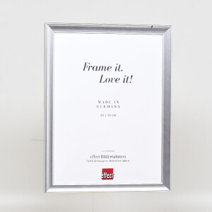 Cadre photo bois profil 41 argent 25x80 cm verre musée