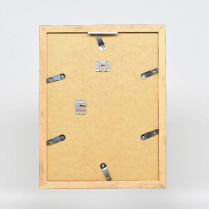 Cadre photo en bois profil 41 antiquité argent 45x80 cm verre musée