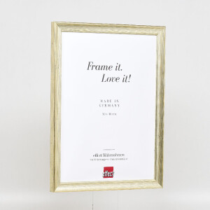 Cadre photo en bois profil 41 antiquesilver 60x60 cm verre musée