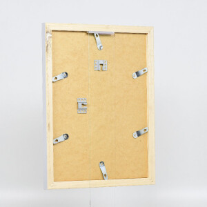 Cadre photo en bois profil 41 argent 70x70 cm verre de musée