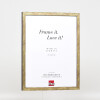Cadre photo bois profil 42 verre musée antikgold 10x15 cm