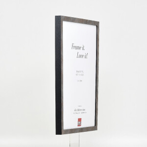 Cadre photo en bois anthracite 25x70 cm - Vitrage musée UV 70%