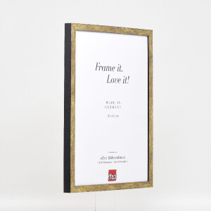 Cadre photo bois profil 42 verre musée doré antique 30x30 cm