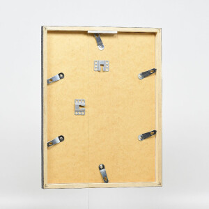 Cadre photo bois profil 42 verre musée argenté 40x40 cm