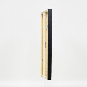 Cadre photo en bois profil 42 verre musée argent 50x50 cm