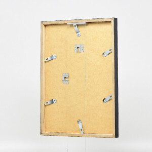 Cadre photo en bois effet profil 42, verre musée anthracite 50x65 cm