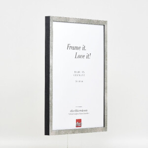 Cadre photo en bois profil 42, verre musée argent 60x60 cm