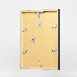 Cadre photo en bois profil 42, verre musée argent 70x70 cm