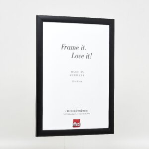 Cadre photo en bois noir 7x10 cm, verre musée effet profil 43