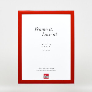 Cadre photo bois profil 43 rouge brillant 13x13 cm verre musée