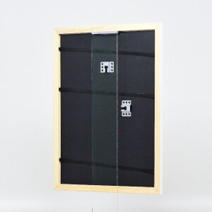 Cadre photo en bois profil 43 blanc brillant 20x25 cm verre musée