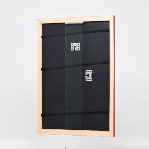 Cadre photo en bois Profil 43, rouge brillant, 20x25 cm, verre de musée