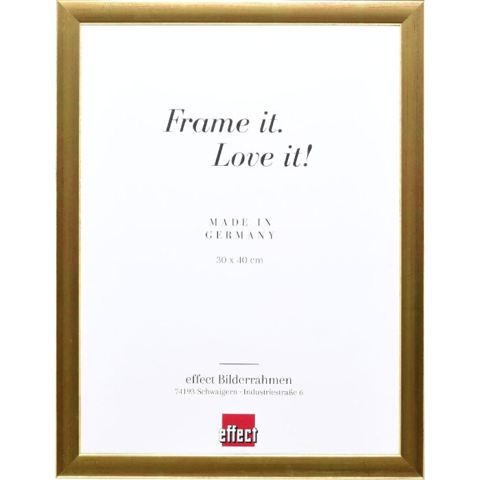 Cadre photo en bois doré Profil 43, verre musée 23x70 cm