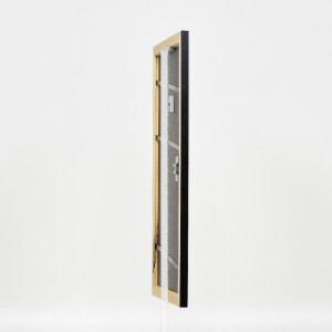 Cadre photo en bois Profil 43 noir 25x80 cm verre musée