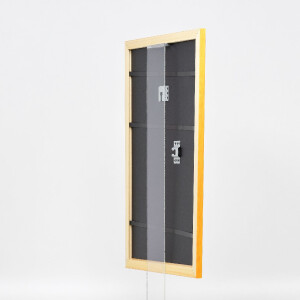 Cadre photo bois profil 43 miel 35x100 cm verre musée