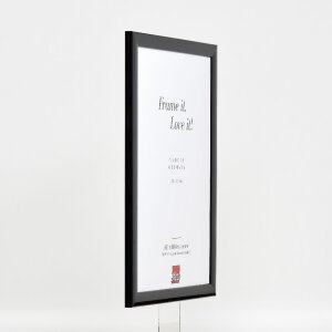 Cadre photo en bois profil 43 noir mat 35x50 cm verre musée