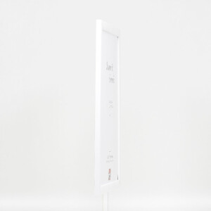 Cadre photo en bois blanc brillant 40x40 cm avec verre musée