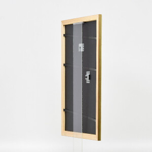 Cadre photo bois profil 43 or 50x100 cm verre musée