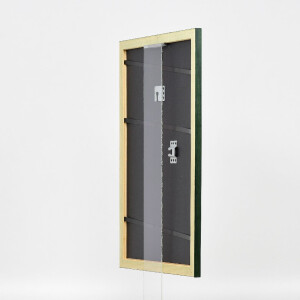 Cadre photo en bois effet profil 43 tannengrün 50x60 cm verre musée